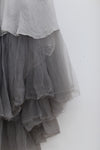 Marc Le Bihan Knitted Frill Tulle Dress Collection Two-layer Tulle French Handmade MLB-2104-QIANHE PEARL GREY Pearl Grey 2104